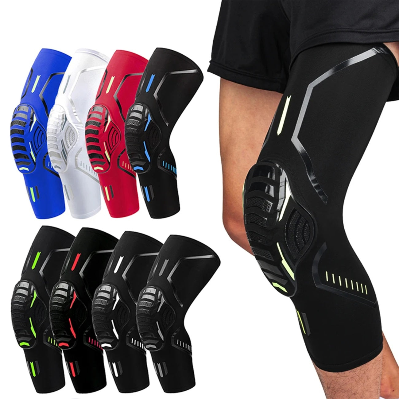 Non-Slip Mountain Bike Knee Pads - EVA Foam, Breathable, Lightweight Design