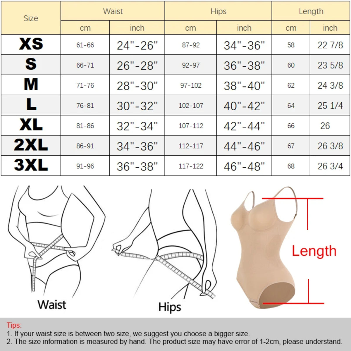 Control Body Shaper for Women - Elastic Material, Thong or Brief, Snatched Waist