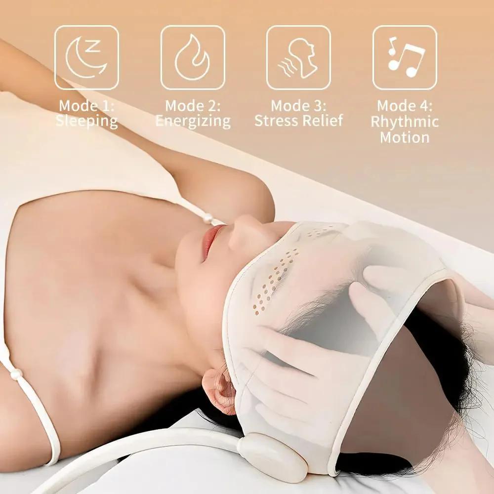6 Zones Electric Head Massager – 3 Heat Levels, Hot Compress, Eye & Migraine Relief