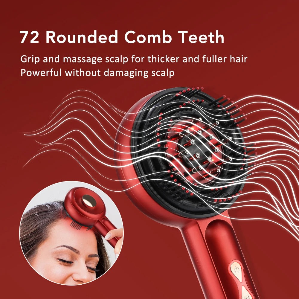 3 Modes EMS Scalp Massager for Hair Growth with Silicone Tips, Waterproof