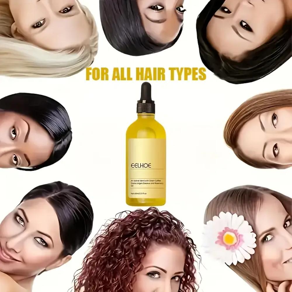 60ml Hair Growth Oil - Reduces Hair Loss, Fights Frizz, Nourishes Scalp, Repairs Damage