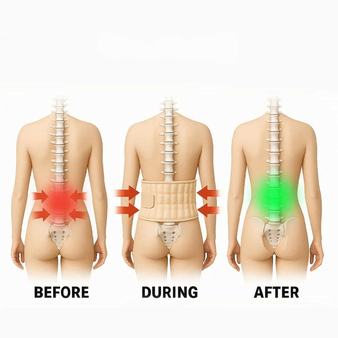 Pain Relief Lower Back Belt - Herniated Disc, Degeneration & Spinal Support