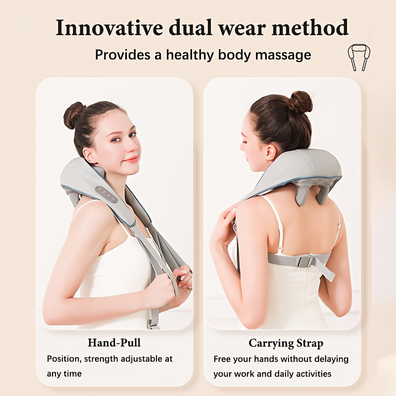 Heated Neck and Shoulder Massager – 6D Kneading Massage Heads