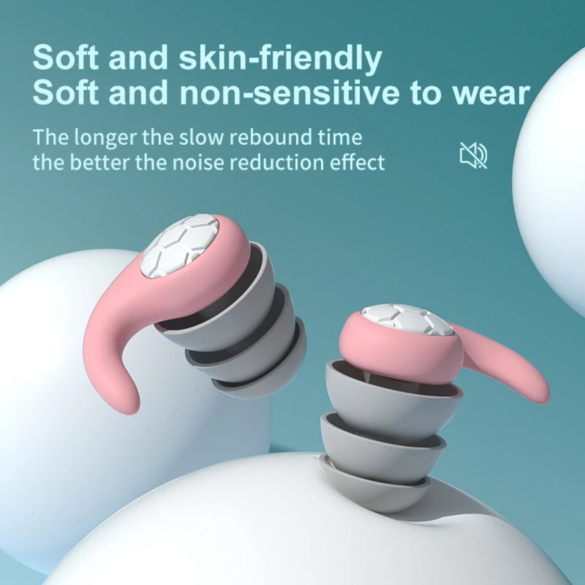 Soft Silicone Earplugs for Sleeping - Noise Cancelling, Reusable, Comfortable, Waterproof