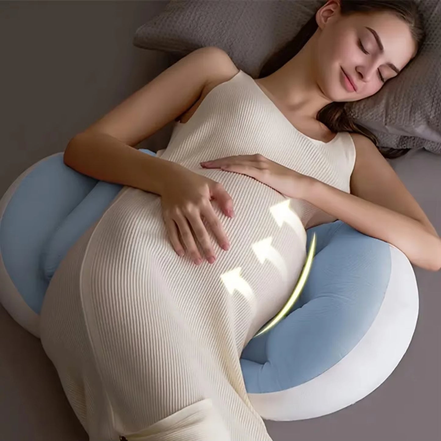 Ergonomic Design Pregnancy Maternity Pillow - Soft Core & Multi-Zone Support