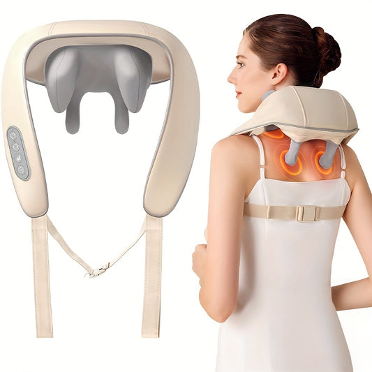 Heated Neck and Shoulder Massager – 6D Kneading Massage Heads