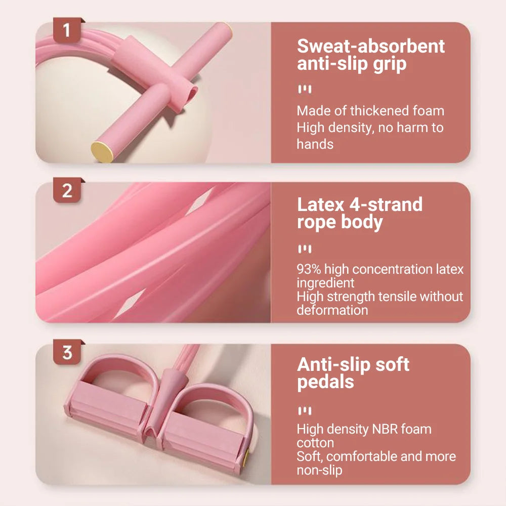 Portable Resistance Band Leg Non Slip Latex, Long Durable Strap
