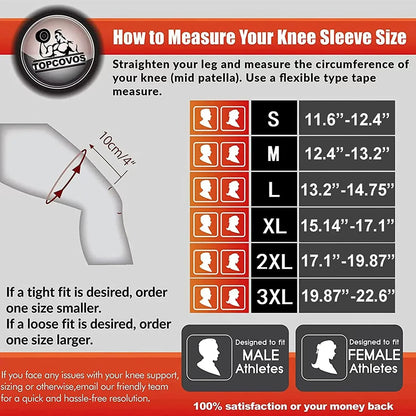 Knee Compression Sleeve for Pain Relief and Recovery - Joint Stability and Support