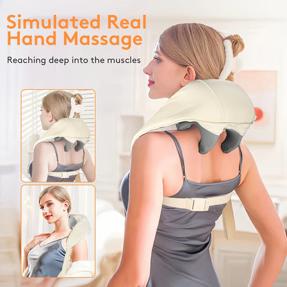 Heated Neck and Shoulder Massager – 6D Kneading Massage Heads