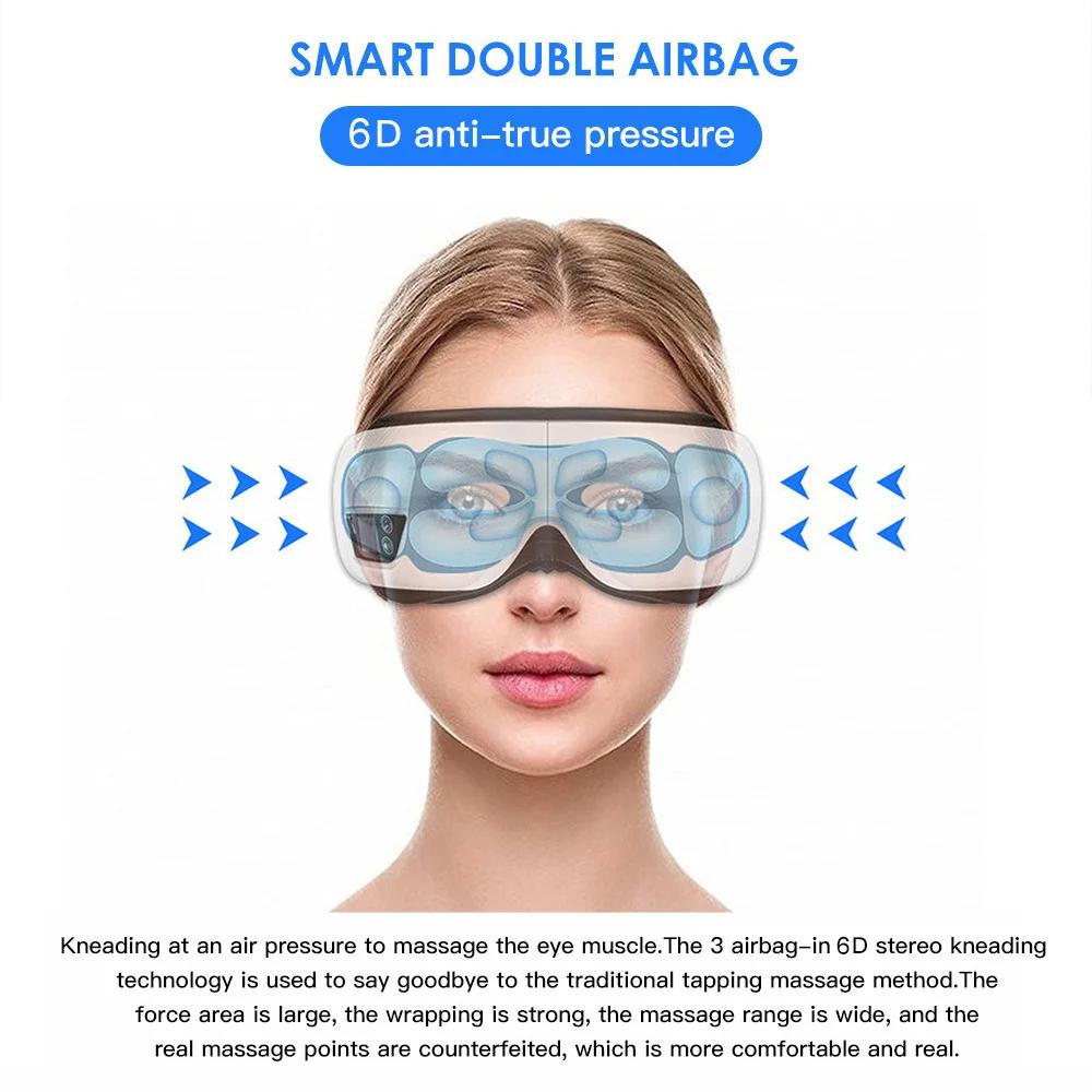 Eye Care Massager 6D Smart - Heat, Vibration, Long Battery, Eye Relief