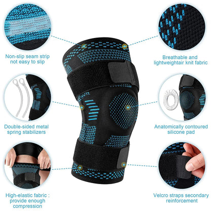 Knee Compression Sleeve for Pain Relief and Recovery - Joint Stability and Support