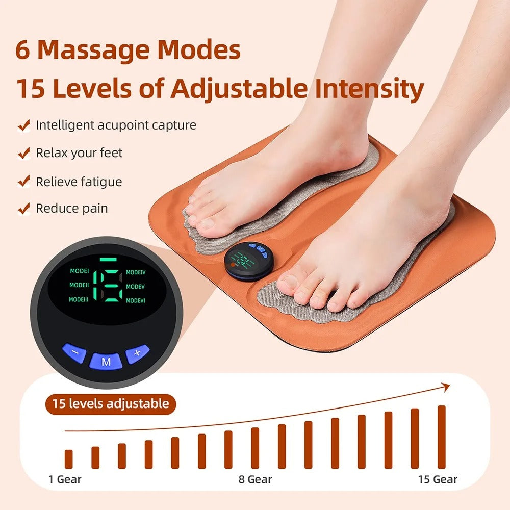 3D Foot Massage Pad – Pain Relief with 6 Adjustable Modes & Low Noise