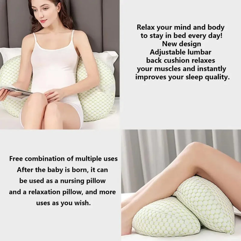 Ergonomic Design Pregnancy Maternity Pillow - Soft Core & Multi-Zone Support