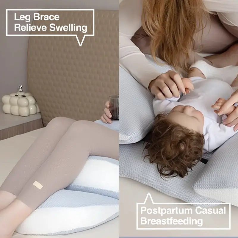 Ergonomic Design Pregnancy Maternity Pillow - Soft Core & Multi-Zone Support