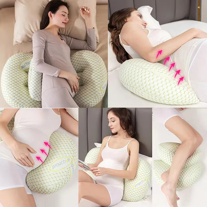 Ergonomic Design Pregnancy Maternity Pillow - Soft Core & Multi-Zone Support