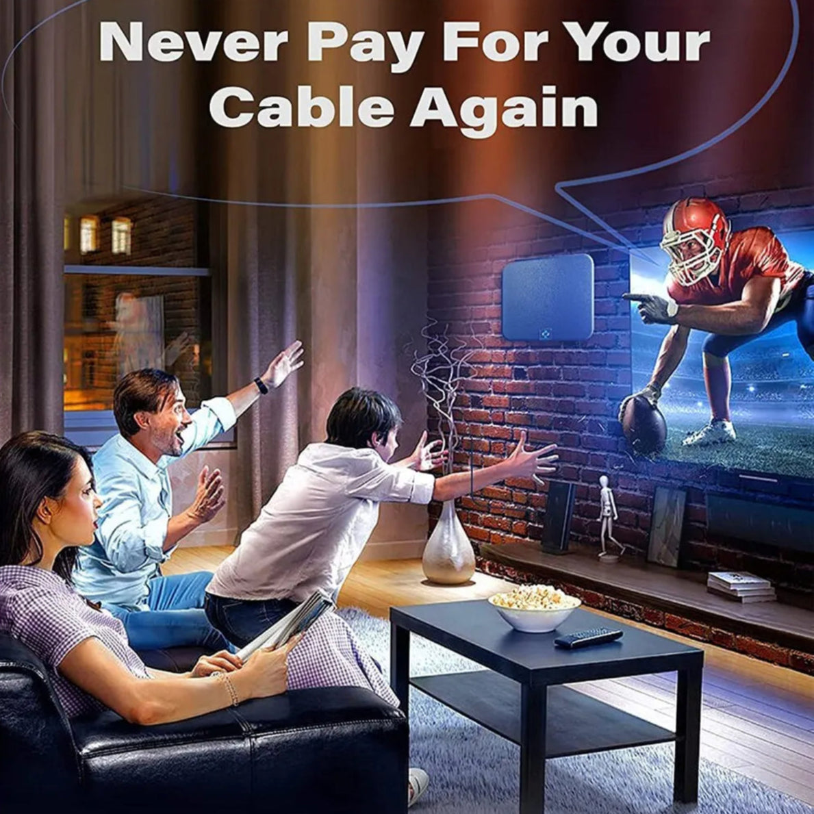 HD indoor digital antenna – Long Range, Compact Design