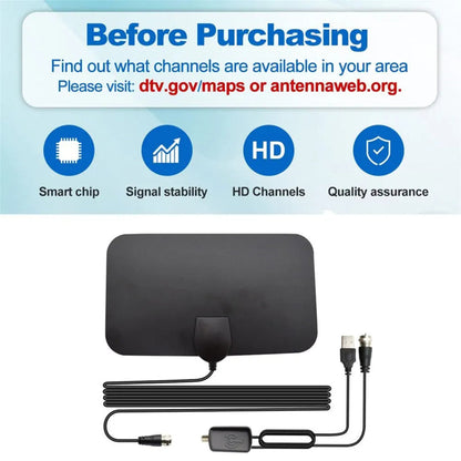HD indoor digital antenna – Long Range, Compact Design