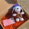 Adorable Crochet Dog With Accompanying Box And Card