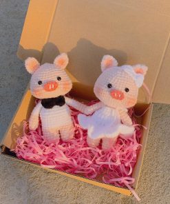 Adorable Crochet Pig Couple