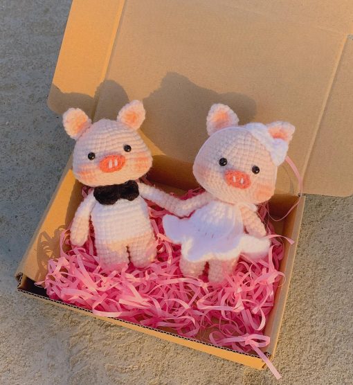 Adorable Crochet Pig Couple