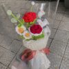 Handcrafted Crochet Flower Bouquet Featuring A Mix Of Three Colors