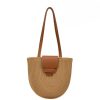 Woven Straw Shoulder Bag With Long Handles For Women1