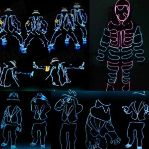 Led Stick Figure - Holiday Neon Glow Xmas Decor, Flexible Rope for Home & Car5