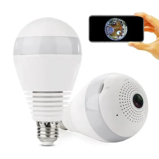 Light Bulb Wifi Camera - 360° Fisheye Wireless Panoramic Wifi Camera