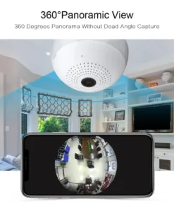 Light Bulb Wifi Camera - 360° Fisheye Wireless Panoramic Wifi Camera1