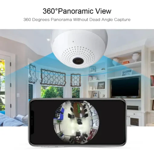 Light Bulb Wifi Camera - 360° Fisheye Wireless Panoramic Wifi Camera1