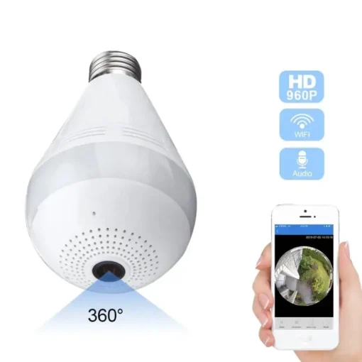 Light Bulb Wifi Camera - 360° Fisheye Wireless Panoramic Wifi Camera3