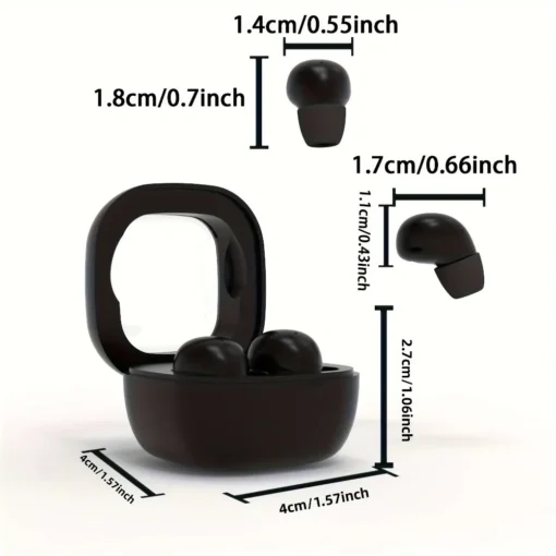 Mini Headphone Compact Hifi Earbuds, Invisible Design2