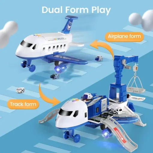 Extra Large Airplane Vehicle Play Sets Police, Construction Or Fireman Toys1