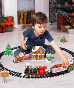 Foreign Trade Electric Christmas Train, Electric Sound And Light Can Hang Christmas Tree Christmas Rail Car, Christmas Gift Toys Peripheral Products Christmas Decor Gift For Christmas Thanksgiving