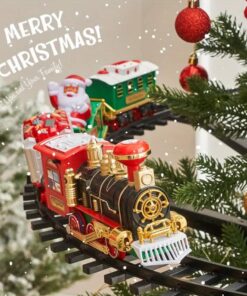 Foreign Trade Electric Christmas Train, Electric Sound And Light Can Hang Christmas Tree Christmas Rail Car, Christmas Gift Toys Peripheral Products Christmas Decor Gift For Christmas Thanksgiving1