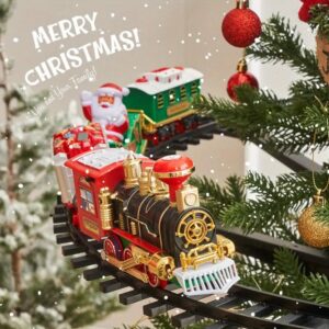 Foreign Trade Electric Christmas Train, Electric Sound And Light Can Hang Christmas Tree Christmas Rail Car, Christmas Gift Toys Peripheral Products Christmas Decor Gift For Christmas Thanksgiving1