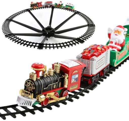 Foreign Trade Electric Christmas Train, Electric Sound And Light Can Hang Christmas Tree Christmas Rail Car, Christmas Gift Toys Peripheral Products Christmas Decor Gift For Christmas Thanksgiving3