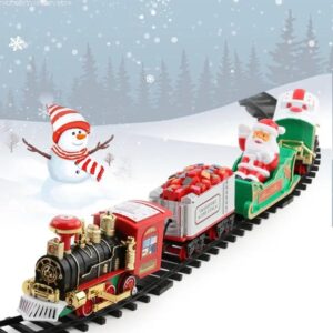 Foreign Trade Electric Christmas Train, Electric Sound And Light Can Hang Christmas Tree Christmas Rail Car, Christmas Gift Toys Peripheral Products Christmas Decor Gift For Christmas Thanksgiving5