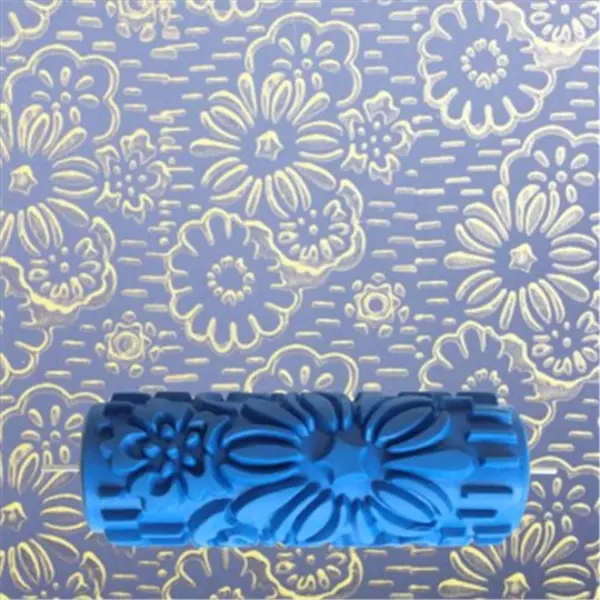 Roller And Patterned Paint Machine Wall Tools 5 Rubber Roller Brush Tool Set 3D Pattern Wallpaper