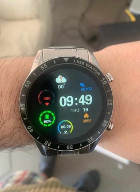 Luxury Full Circle Touch Screen Bluetooth Smart Watch with Steel Band photo review