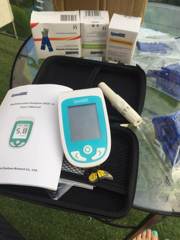 2-in-1 Monitor (Cholesterol & Uric Acid) Complete Set – Includes Lancing Device and Lancets photo review