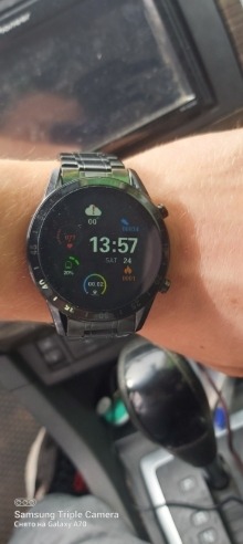 Luxury Full Circle Touch Screen Bluetooth Smart Watch with Steel Band photo review