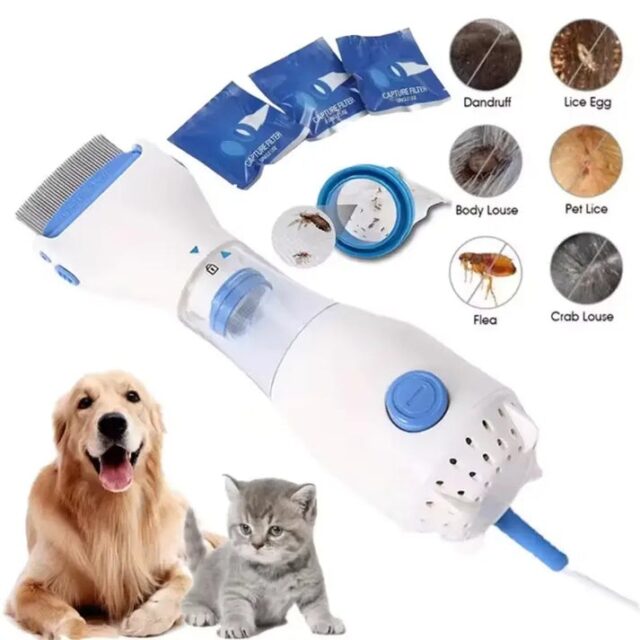 Electric Pet Comb for Dogs & Cats – Effective Lice & Flea Removal