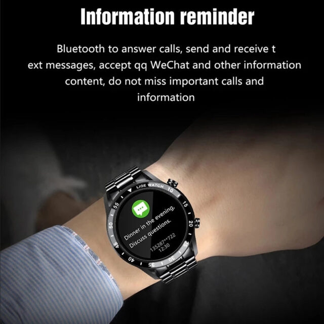 Luxury Full Circle Touch Screen Bluetooth Smart Watch with Steel Band - Image 2