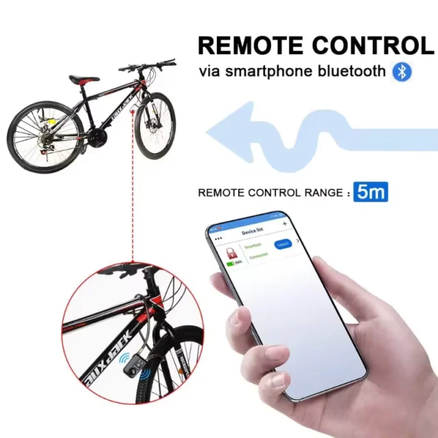 Smart 110dB Bike Alarm Lock with Bluetooth Control - Image 6