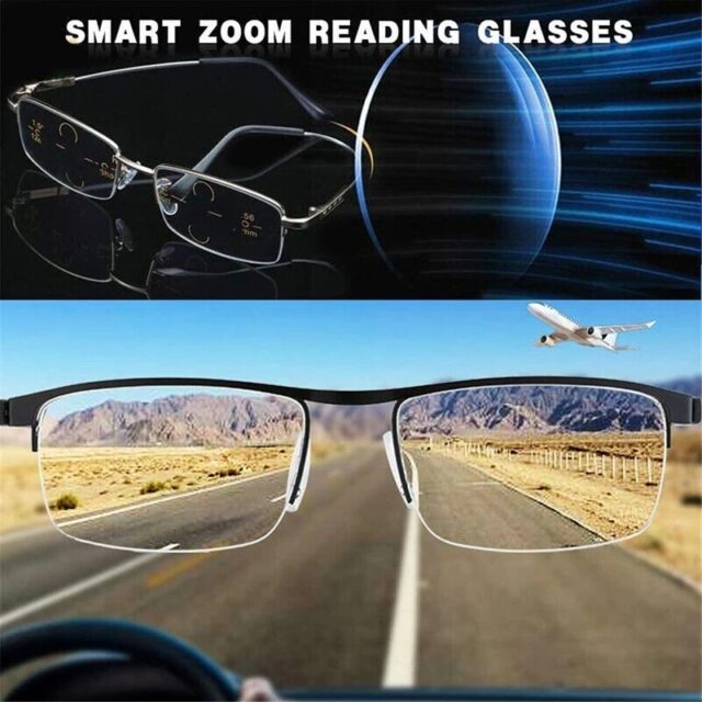 Titanium Multifocal Reading Glasses With Blue Light Protection - Image 2