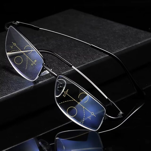 Titanium Multifocal Reading Glasses With Blue Light Protection