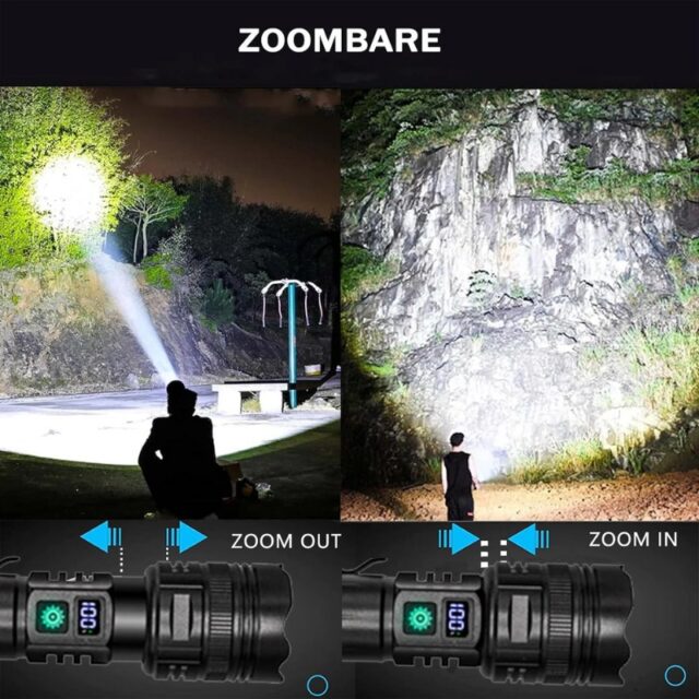 Ultra-Bright Rechargeable LED Flashlight with Zoom & 5 Modes - Image 3
