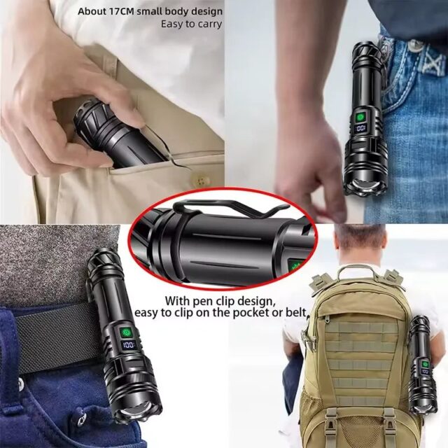 Ultra-Bright Rechargeable LED Flashlight with Zoom & 5 Modes - Image 7