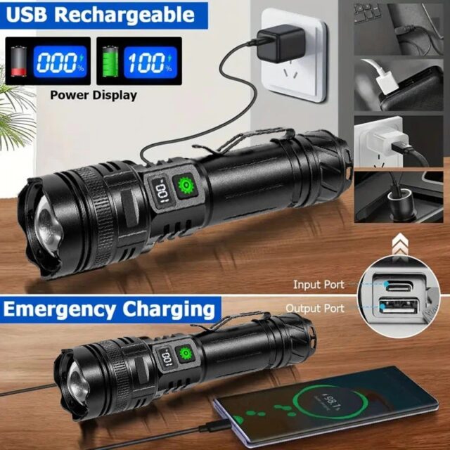 Ultra-Bright Rechargeable LED Flashlight with Zoom & 5 Modes - Image 6